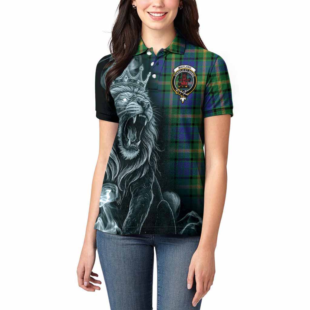 Maitland Tartan Women Polo Shirt Roaring Lion Heritage