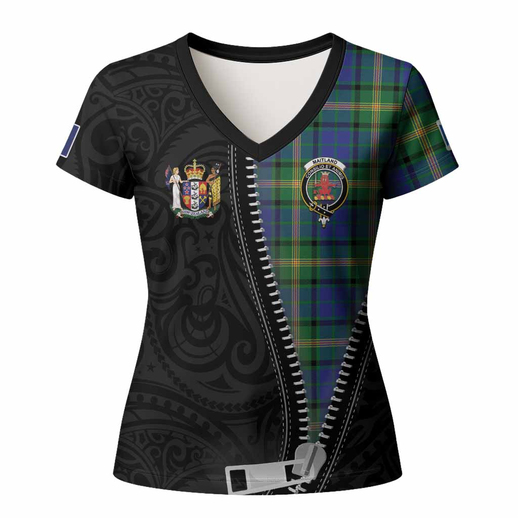 Maitland Tartan Women T shirt New Zealand Pattern Unique Zipper Stylized