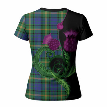 Maitland Tartan Women T shirt Traditional Scottish Thistle