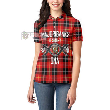 Majoribanks Tartan Women's Polo Shirt with Family Crest DNA In Me Style Women - Tartan Vibes Clothing
