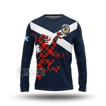 Majoribanks Tartan Lion Rampant Long Sleeve T-Shirt Proudly Display Your Heritage with Alba Gu Brath and Clan Name Unisex - Tartan Vibes Clothing
