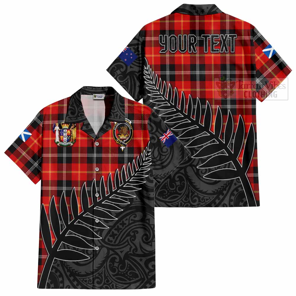 Majoribanks Crest Tartan Hawaiian Shirt with New Zealand Silver Fern Half Style Kid - Tartan Vibes Clothing