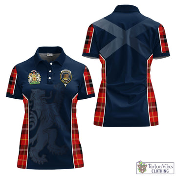 Majoribanks Tartan Women's Polo Shirt with Family Crest and Lion Rampant Vibes Sport Style