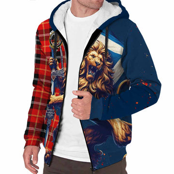 Majoribanks Tartan Family Crest Sherpa Hoodie with Scottish Majestic Lion Unisex S - Tartan Vibes Clothing