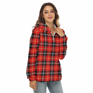 Majoribanks Tartan Women's Borg Fleece Hoodie with Half Zip Female - Tartan Vibes Clothing