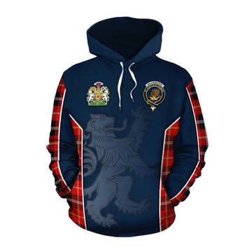 Majoribanks Tartan Cotton Hoodie with Family Crest and Lion Rampant Vibes Sport Style Pullover Hoodie XS - Tartan Vibes Clothing