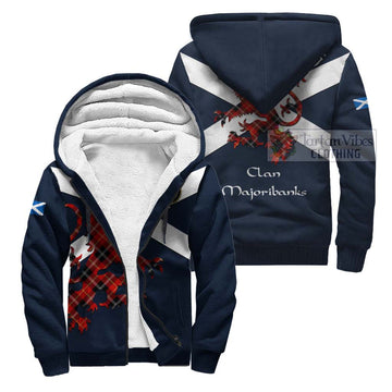 Majoribanks Tartan Lion Rampant Sherpa Hoodie Proudly Display Your Heritage with Alba Gu Brath and Clan Name Unisex S - Tartan Vibes Clothing