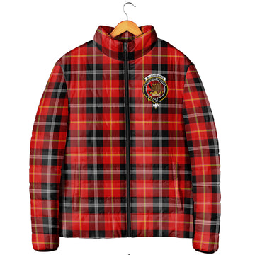 Majoribanks Tartan Padded Jacket with Family Crest Men's Padded Jacket - Tartan Vibes Clothing