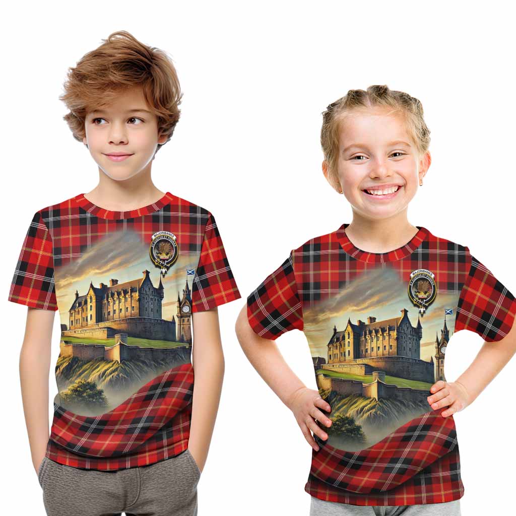 Majoribanks Tartan Family Crest Kid T-Shirt with Scottish Ancient Castle Style Youth XL Size14 - Tartan Vibes Clothing