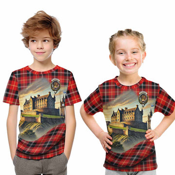 Majoribanks Tartan Family Crest Kid T-Shirt with Scottish Ancient Castle Style Youth XL Size14 - Tartan Vibes Clothing