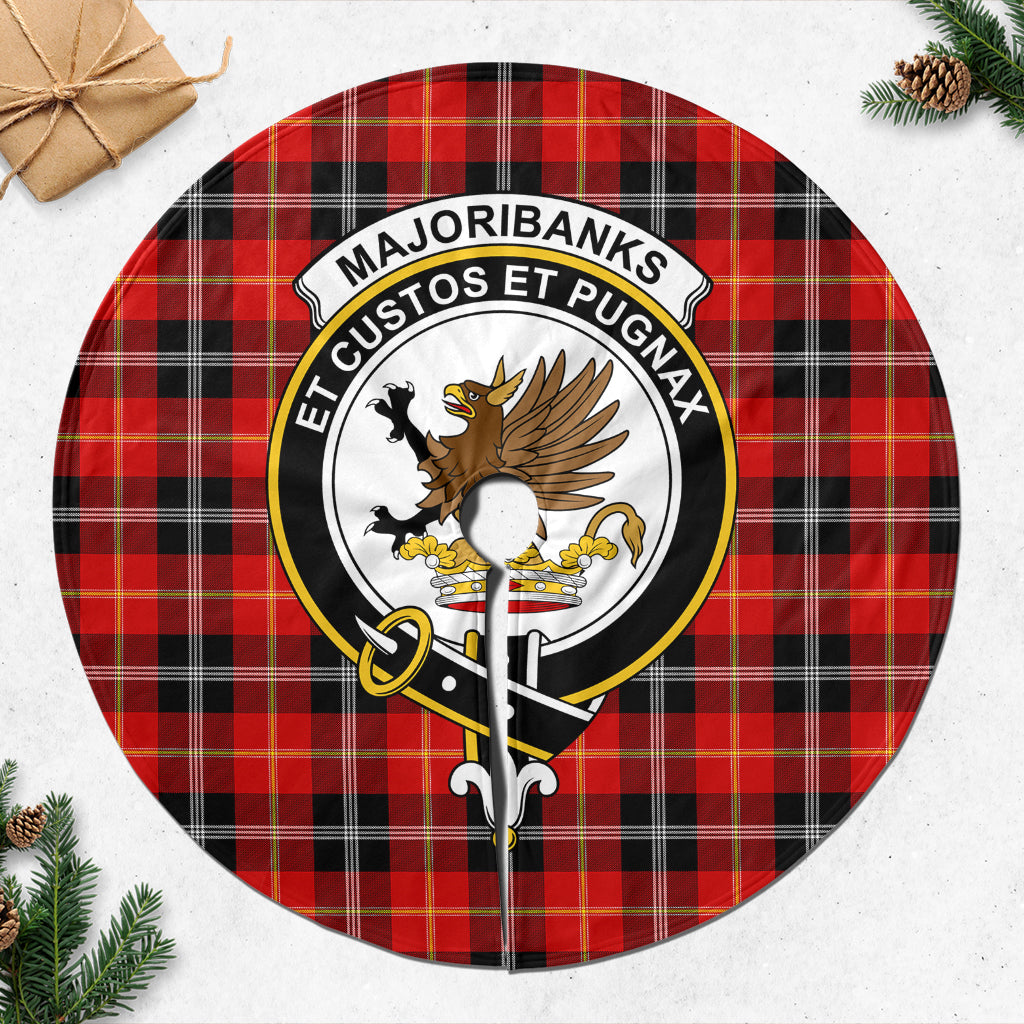 Majoribanks Tartan Christmas Tree Skirt with Family Crest 47*47 inch - Tartan Vibes Clothing