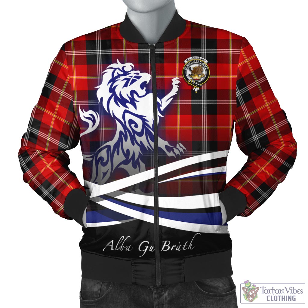 Majoribanks Tartan Bomber Jacket with Alba Gu Brath Regal Lion Emblem Unisex - Tartan Vibes Clothing