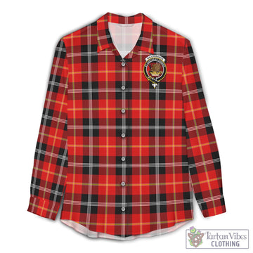Majoribanks Tartan Women's Casual Shirt with Family Crest Female - Tartan Vibes Clothing