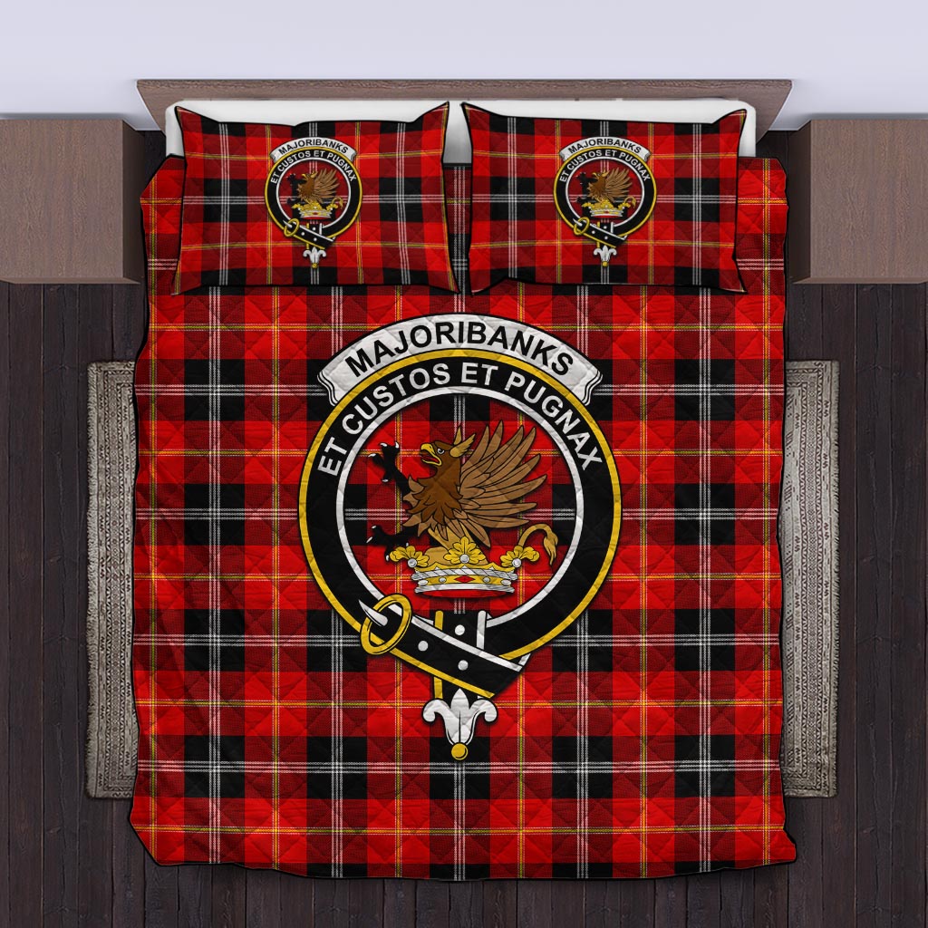 Majoribanks Tartan Quilt Bed Set with Family Crest King - Tartan Vibes Clothing