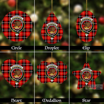 Majoribanks Tartan Christmas Aluminium Ornament with Family Crest Aluminium - Tartan Vibes Clothing