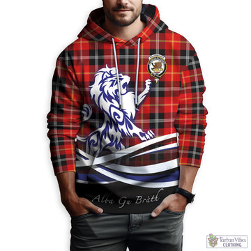 Majoribanks Tartan Hoodie with Alba Gu Brath Regal Lion Emblem Zip Hoodie - Tartan Vibes Clothing