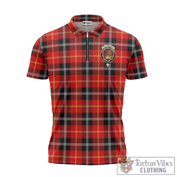 Majoribanks Tartan Zipper Polo Shirt with Family Crest Unisex - Tartan Vibes Clothing