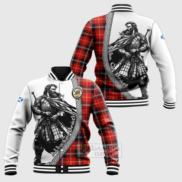 Majoribanks Tartan Clan Crest Baseball Jacket with Highlander Warrior Celtic Style Unisex - Tartan Vibes Clothing