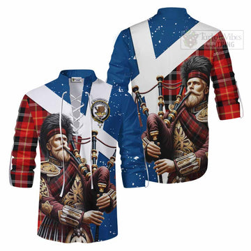 Majoribanks Tartan Ghillie Kilt Shirt with Family Crest Scottish Bagpiper Vibes Men - Tartan Vibes Clothing