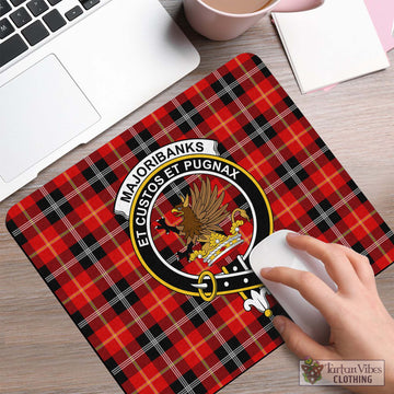 Majoribanks Tartan Mouse Pad with Family Crest
