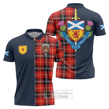 Majoribanks Tartan Zipper Polo Shirt Alba with Scottish Lion Royal Arm Half Style Unisex - Tartan Vibes Clothing