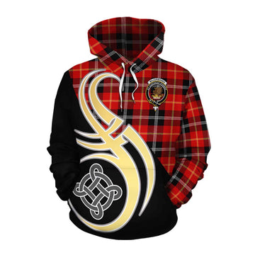 Majoribanks Tartan Cotton Hoodie with Family Crest and Celtic Symbol Style Pullover Hoodie XS - Tartan Vibes Clothing