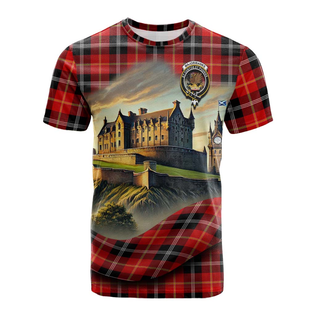Majoribanks Tartan Family Crest Cotton T-shirt with Scottish Ancient Castle Style Kid's Shirt - Tartan Vibes Clothing