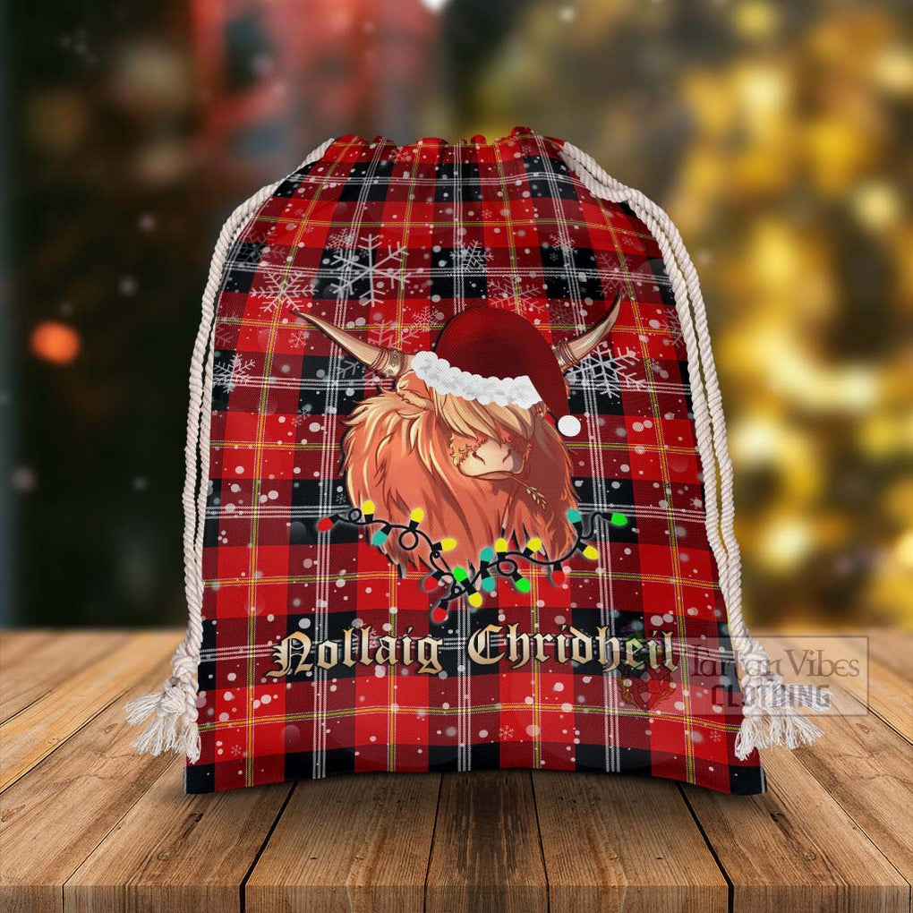 Majoribanks Tartan Christmas Santa's Bag with Twinkle Highland Cattle - Tartan Vibes Clothing