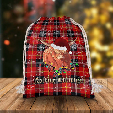 Majoribanks Tartan Christmas Santa's Bag with Twinkle Highland Cattle - Tartan Vibes Clothing