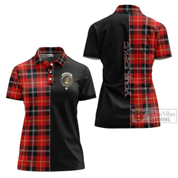 Majoribanks Tartan Women's Polo Shirt with Family Crest and Half Of Me Style Women - Tartan Vibes Clothing