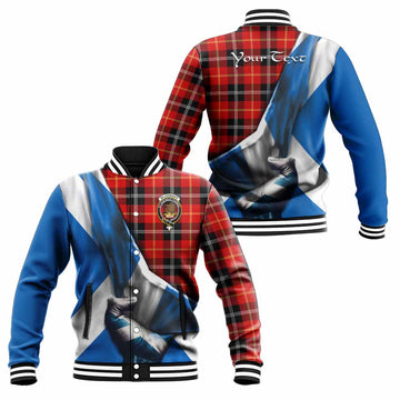 Majoribanks Tartan Baseball Jacket with Family Crest Scotland Patriotic Style Unisex - Tartan Vibes Clothing