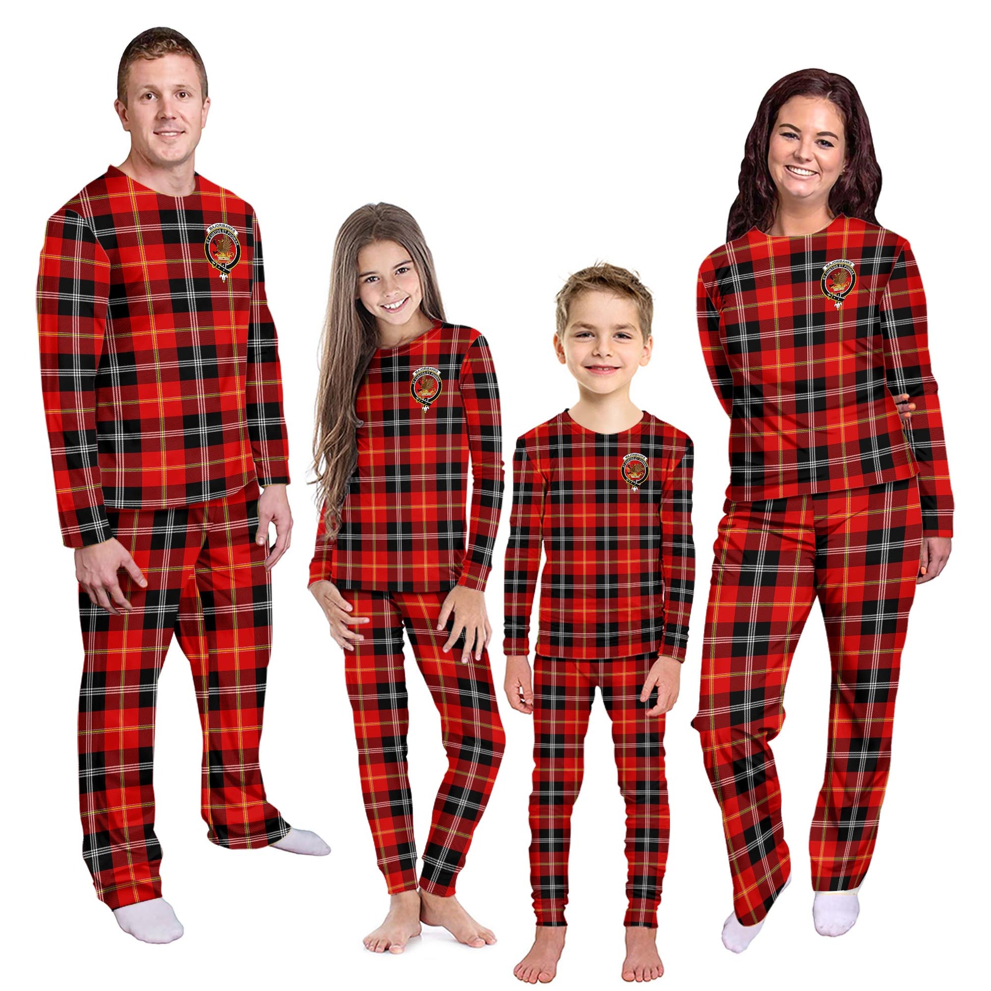 Majoribanks Tartan Pajamas Family Set with Family Crest Kid - Tartan Vibes Clothing