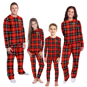 Majoribanks Tartan Pajamas Family Set with Family Crest Kid - Tartan Vibes Clothing