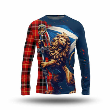 Majoribanks Tartan Family Crest Long Sleeve T-Shirt with Scottish Majestic Lion Unisex - Tartan Vibes Clothing