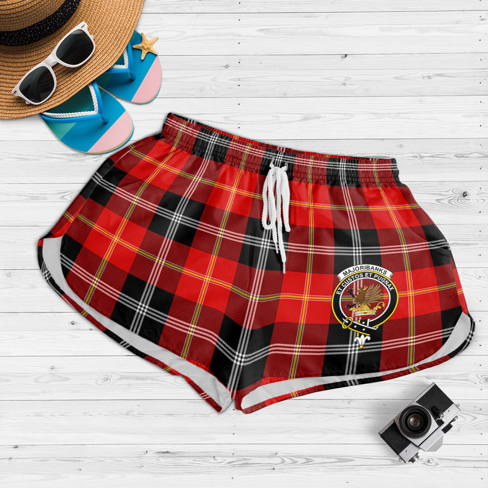 Majoribanks Tartan Womens Shorts with Family Crest 4XL - Tartan Vibes Clothing