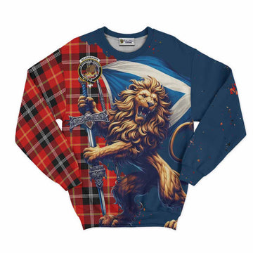 Majoribanks Tartan Family Crest Sweatshirt with Scottish Majestic Lion Unisex - Tartan Vibes Clothing