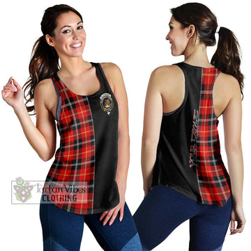 Majoribanks Tartan Women's Racerback Tanks with Family Crest and Half Of Me Style 4XL - Tartan Vibes Clothing