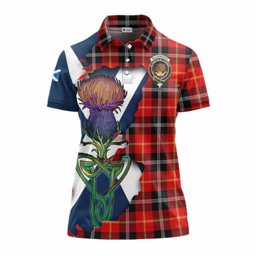 Majoribanks Tartan Family Crest Women's Polo Shirt Scottish Thistle Celtic Inspired Women - Tartan Vibes Clothing