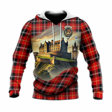 Majoribanks Tartan Family Crest Knitted Hoodie with Scottish Ancient Castle Style Unisex Knitted Pullover Hoodie - Tartan Vibes Clothing