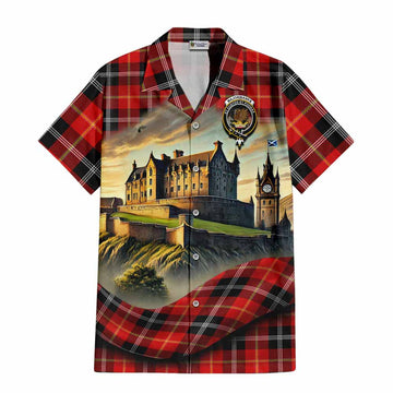 Majoribanks Tartan Family Crest Hawaiian Shirt with Scottish Ancient Castle Style Kid - Tartan Vibes Clothing