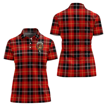 Majoribanks Tartan Polo Shirt with Family Crest For Women