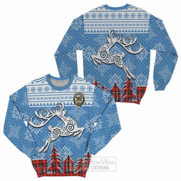 Majoribanks Clan Christmas Sweatshirt Celtic Reindeer Style Unisex - Tartan Vibes Clothing
