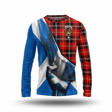 Majoribanks Tartan Long Sleeve T-Shirt with Family Crest Scotland Patriotic Style Unisex - Tartan Vibes Clothing