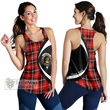 Majoribanks Tartan Women's Racerback Tanks with Family Crest Circle Style 4XL - Tartan Vibes Clothing