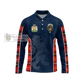 Majoribanks Tartan Long Sleeve Polo Shirt with Family Crest and Lion Rampant Vibes Sport Style Unisex - Tartan Vibes Clothing