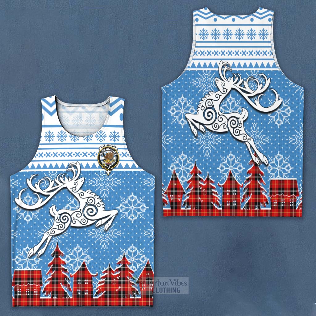 Majoribanks Clan Christmas Men's Tank Top Celtic Reindeer Style Men - Tartan Vibes Clothing