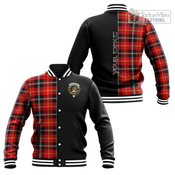 Majoribanks Tartan Baseball Jacket with Family Crest and Half Of Me Style Unisex - Tartan Vibes Clothing