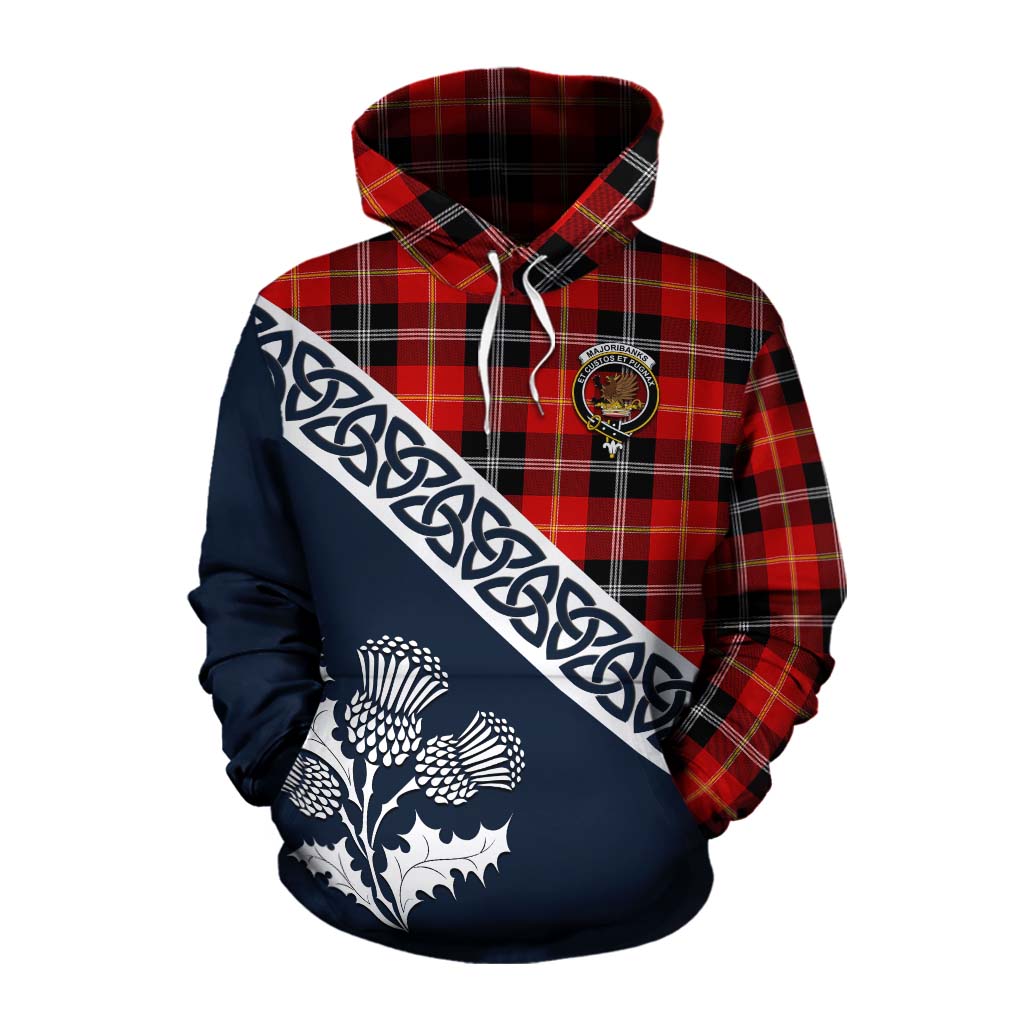 Majoribanks Tartan Cotton Hoodie Featuring Thistle and Scotland Map Pullover Hoodie XS - Tartan Vibes Clothing