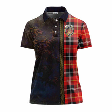 Majoribanks Tartan Family Crest Women's Polo Shirt Alba Gu Brath Be Brave Lion Ancient Style Women - Tartan Vibes Clothing