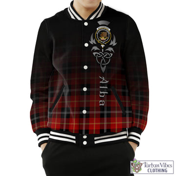 Majoribanks Tartan Baseball Jacket Featuring Alba Gu Brath Family Crest Celtic Inspired Unisex - Tartan Vibes Clothing